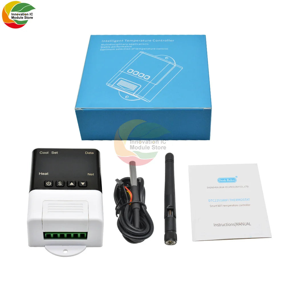 AC 110V 220V DTC2201 DTC1201 Temperature Controller Thermostat DS18B20 NTC Sensor APP Control For Smart Home