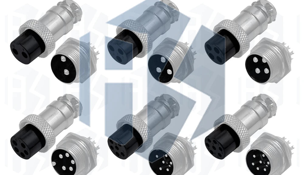 2-7 Pin GX16 Aviation Connector, Metal Male Plug Female Socket Industrial Wiring Terminal Adapter