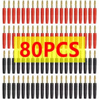 20/80/400Pcs 2mm Red Black Banana Male Plugs Banana Plug Connector Audio Speaker Wire Cable Connectors