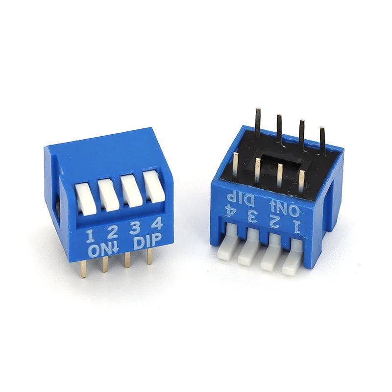 5PCS Slide Type Switch Module 1 2 3 4 5 6 7 8 10PIN /1.27/2.54mm Position Way DIP/SMD Pitch Toggle Switch Blue Snap Switch Dial