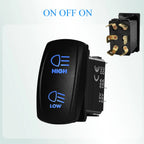 12V Reverse Polarity Rocker Switch DPDT ON-Off-ON 6 Pin Momentary/Latching for Winch Linear Actuator Car Window RV Jack Boat RV