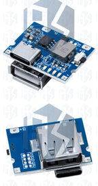 LiPo Battery Charging Protection Module, 5V 2.4A USB Type-C Boost Converter Power Supply Board