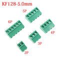 10/50PCS KF128-5.0mm KF128 5.0 PCB Screw Terminal Block Splice Terminal DG128-5.0mm 2/3/4/5/6P MG128-5.0mm