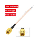 10PCS Single End SMA Female to PCB Soldering Pigtail RG316 Cable WIFI Wireless Router GPS GPRS Low Loss Jackplug Wire Connector