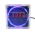 Rotating LED DIY Electronic Digital Clock / Shell DS1302 Dynamic Clock Light Controlled Temperature Display 51 SMC Welding