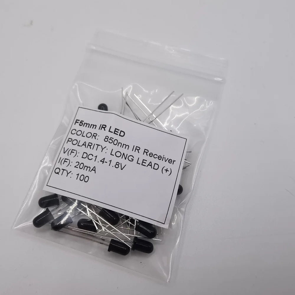 3mm 5mm IR LED Emitting Diode 850nm 940nm Emitter Receiver Infrared Transmitter Phototransistor Photodiode Invisible DIY PCB