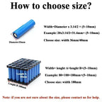 2/5M PVC Blue Heat Shrink Tube Width 29.5mm ~ 200mm 18650 Lipo Battery Pack Insulated Cable Sleeve Protection Battery Film Wrap