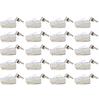 &ABDH& 20 Pcs Cat6/6A RJ45 Pass Through Modular Plugs, Shielded (STP) External Ground Connector,EZ Crimp