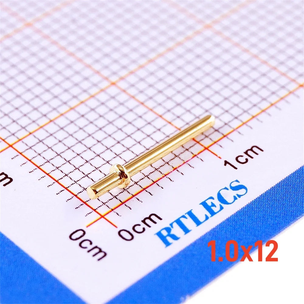 100/2000 Pcs Printed Circuit Board Male PCB Pins Gold Plated Press-Fit Tip Header Diameter 1.0 1.3 MM Brass Bias Connector Solid