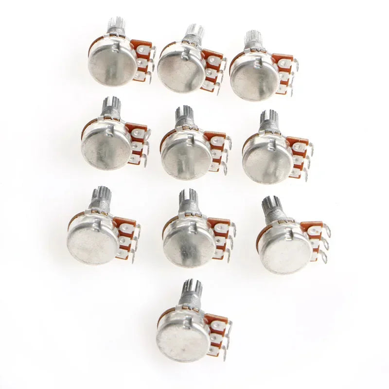A100K Potentiometer Splined Pot Electric Guitar Bass Effect Amp Tone Volume 15mm
