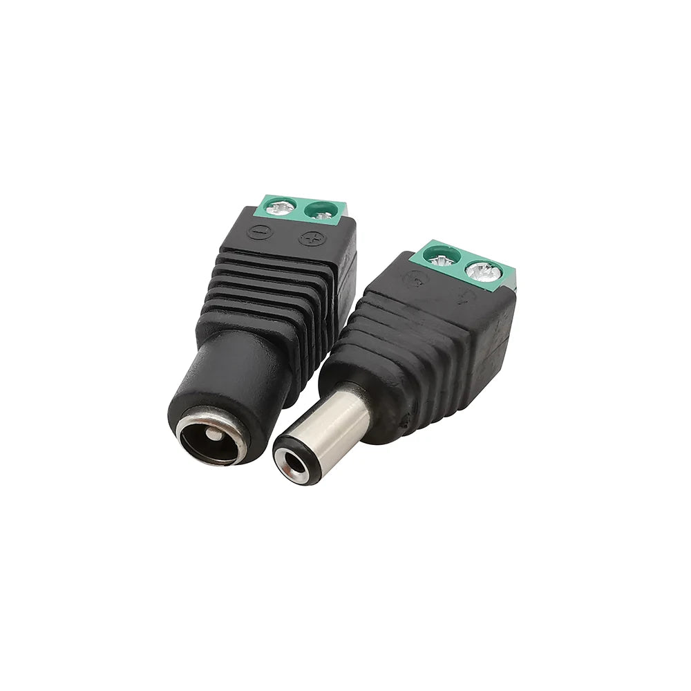5/10Pcs 5.5 x 2.1mm 5.5 x 2.5mm DC Power Male Female Plug Jack Connector Adapter For 3528 5050 LED Strip Light Camera