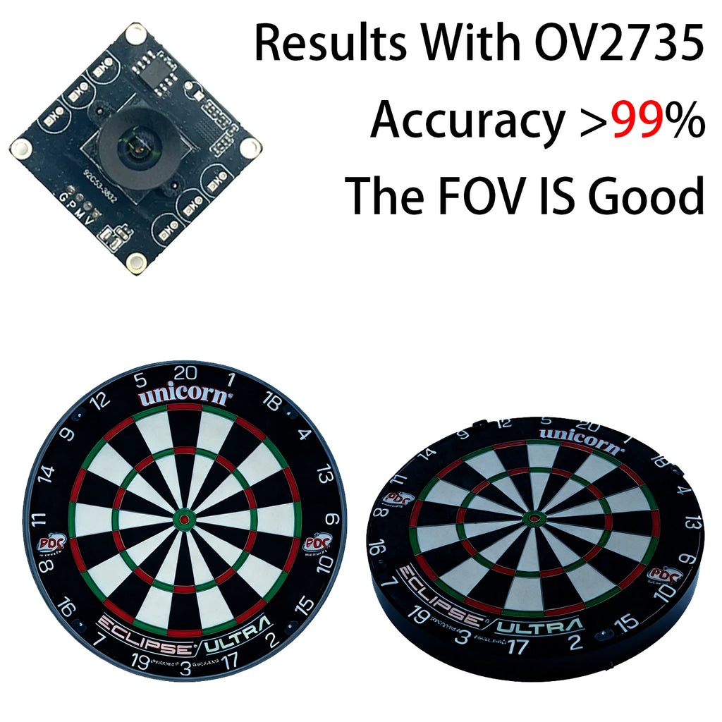 3pcs OV2735 USB Camera 100° No Distortion 30FPS for Autodarts.io Dart Scoring Raspberry Pi Mac Linux