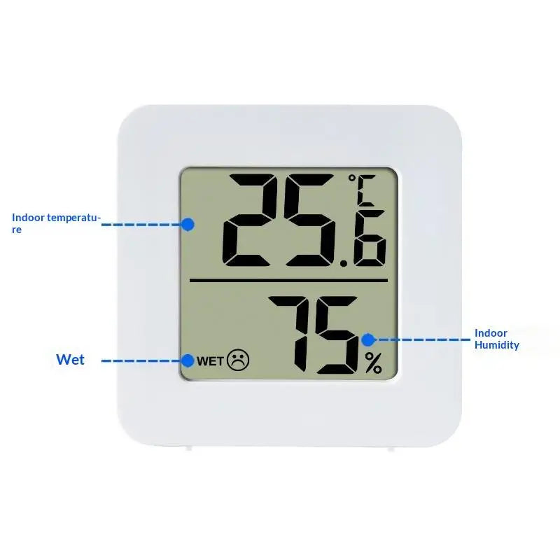 Temperature Gauge Mini LCD Digital Hygrometer: Indoor Room Humidity Meter Sensor Weather Home