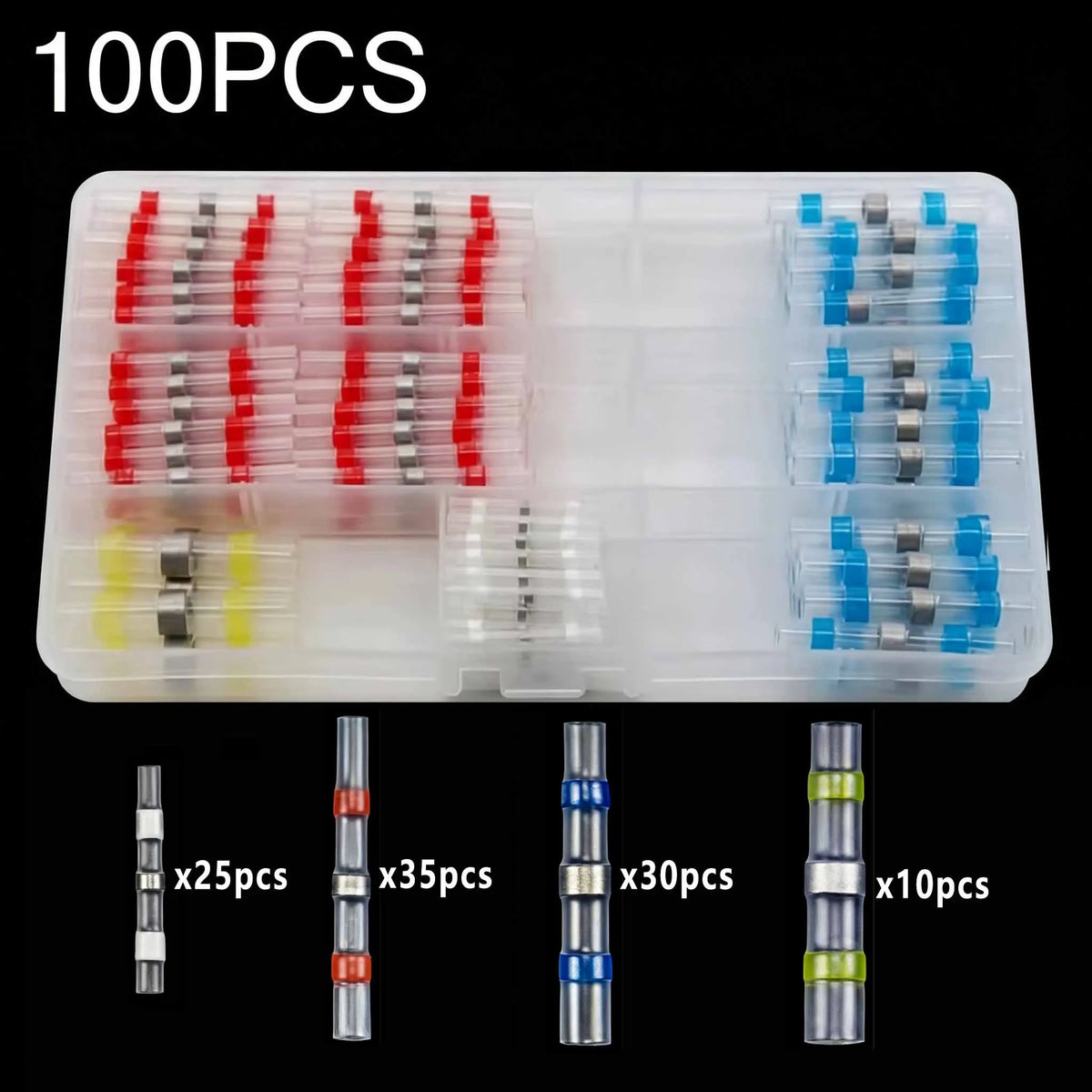 IP67 Waterproof Solder Seal Heat Shrink Wire Connectors Welding Ring Electrical Equipment Cable Connection Heat Shrink Tube