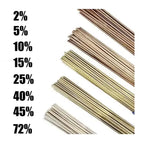 Low Temperature Silver Solder 2% 5% 10% 15% 25% 30% 40% 45% 56% 72%
