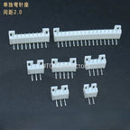 50pcs/LOT PH 2.0 connector male right angle material PH2.0 2mm Pitch Connectors Leads 2 3 4 5 6 7 8 9 10 11 12 pin Heade