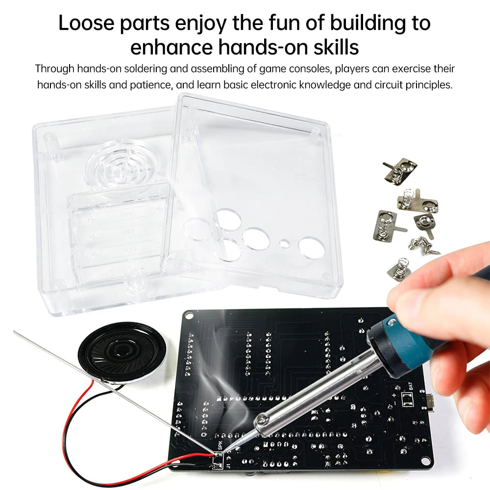 DIY Game Kit Retro Classic Electronic Production Kit Soldering Welding Tranning Set Snake Plane Racing Mini Pixel Game Console