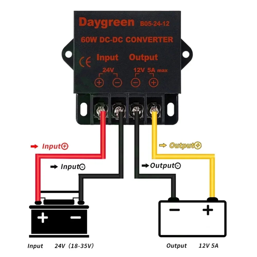 24V to 12V 10A DC Converter Regulator Car Step-Down Reducer Module 12 Volt Stabilizer Voltage Regulator