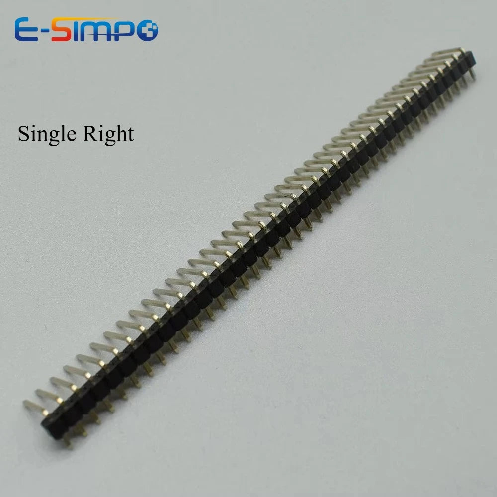10/20Pcs 0.8u Gold Plated 40 Pin 1x40 Single Double Row Male 2.54 Breakable Pin Header Connector Strip For Arduino Black