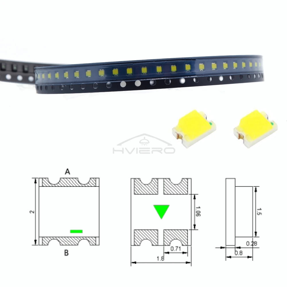 100PCS 5050 0805 LED SMD SMT Chip Red Yellow Green White Blue Orange Purple Pink RGB Emitting Diode Light 3.3V Voltage Neon Lamp