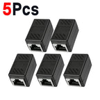 1/5/10PCS RJ45 Ethernet Keystone Coupler for Cat7 Cat6 Cat5 Internet Cable Extender Connectors Female To Female RJ45 Coupler