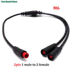  M6/M8 1 male to 2 female 2/3/4/5/6 pin Ebike DC splitter sensor Connector 40CM Cable Electric Bicycle Butt Joint ebike Plug