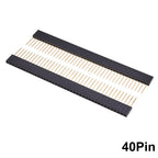 JCD 10PCS 2.54mm Single Row Female Socket 1X2/3/4/5/6/8/10/15/20/40Long pins Long 11mm PCB Board Pin Header For Arduino