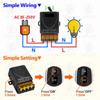 RF Wireless Remote Control Light Switch 433Mhz 110V 220V 230V 30A High Power Relay,ON/OFF Transmitter,for Water Pump Lamp Fan