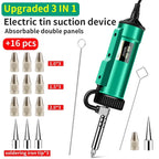 LUXIANZI 220V 50Hz Electric Suction Gun Vacuum Solder Sucker Tin Soldering Iron Desolder Pump Repair Welding Tools with Nozzle