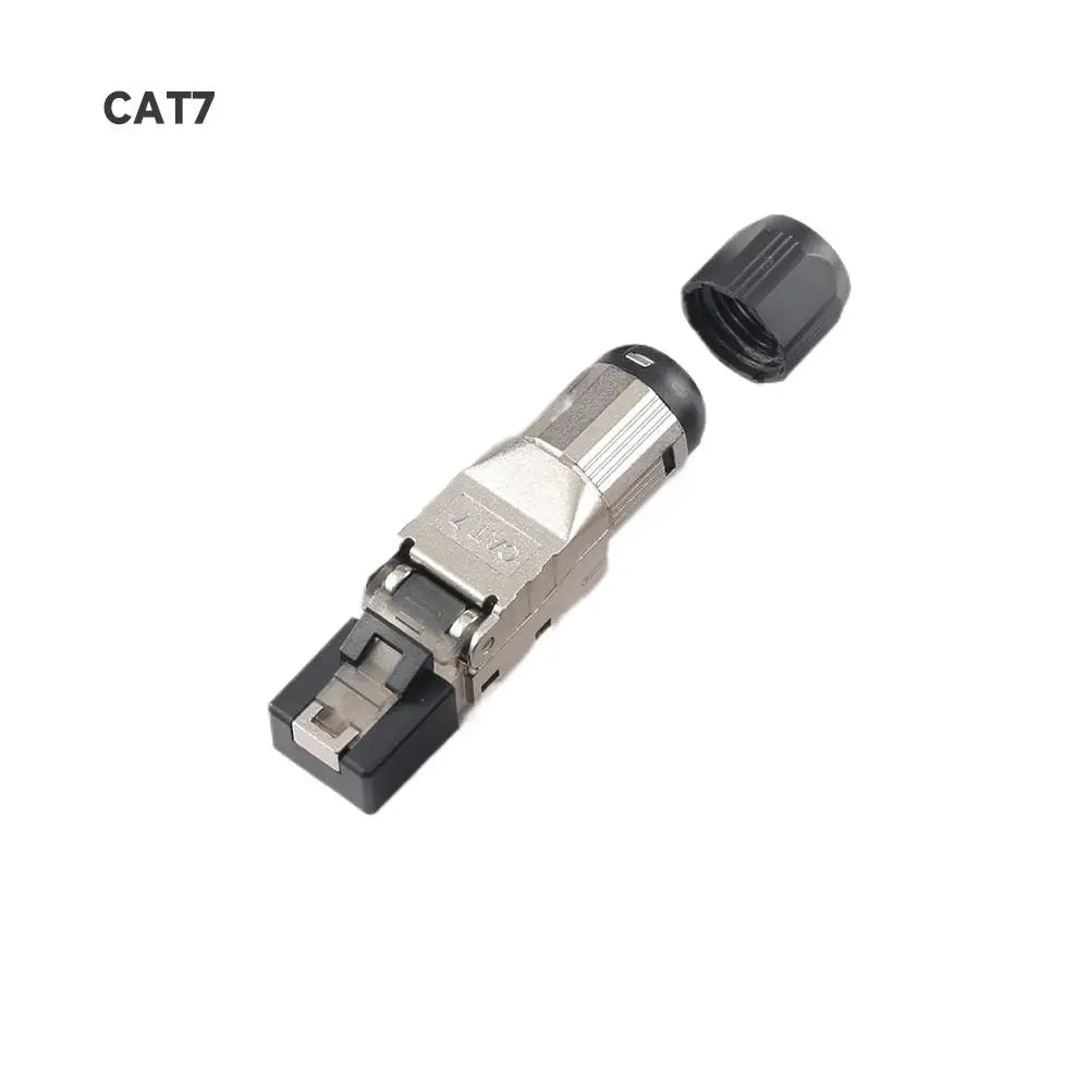 CAT6A Cat8 Cat7  RJ45 Shielded Toolless Connector, 10Gbps Professional Ethernet Modular Plug for Network Cable for 22AWG-24AWG