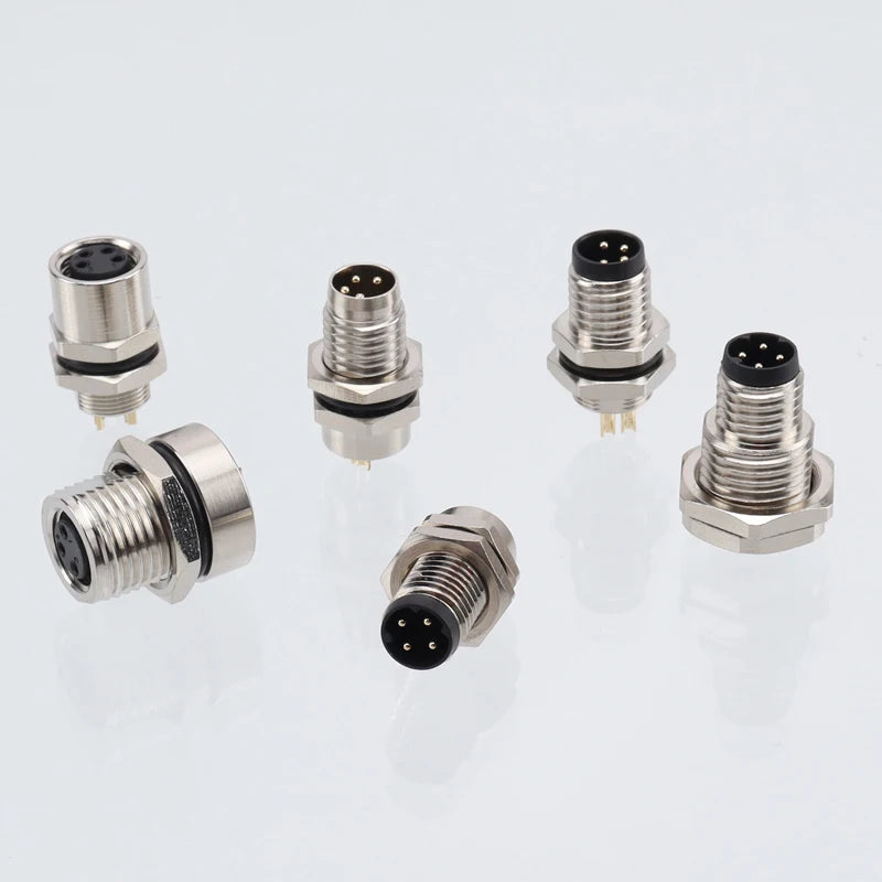 3 4 5 6 8 Pins M8 Solder Welding A D Coding Male Female Panel Mount IP67 Sensor Circular Connectors