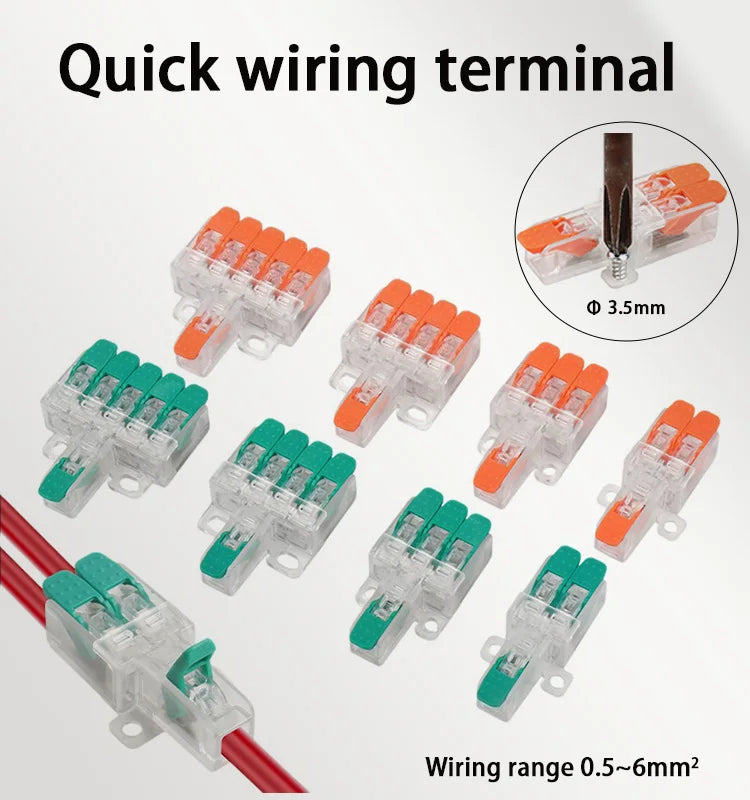 Fast Wiring Wire Connectors Splitter Terminal Blocks Quick Plug-in Connector Conductor Cable Junction Box