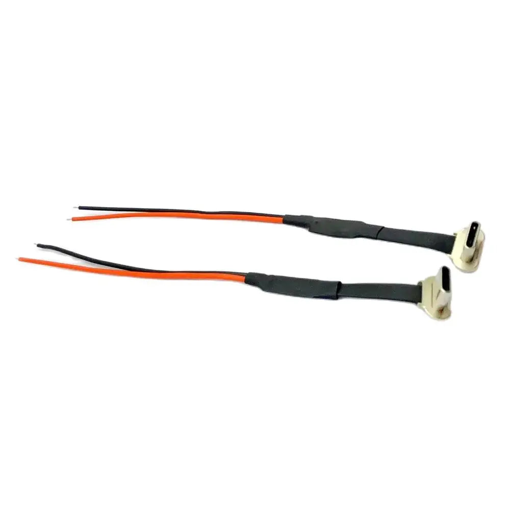10Pcs USB C Type-c 2Pin 5A with 56K Resistor FPC Soft Flat Cable Male Charging Cable Fast Charge Wire Extention For Phone