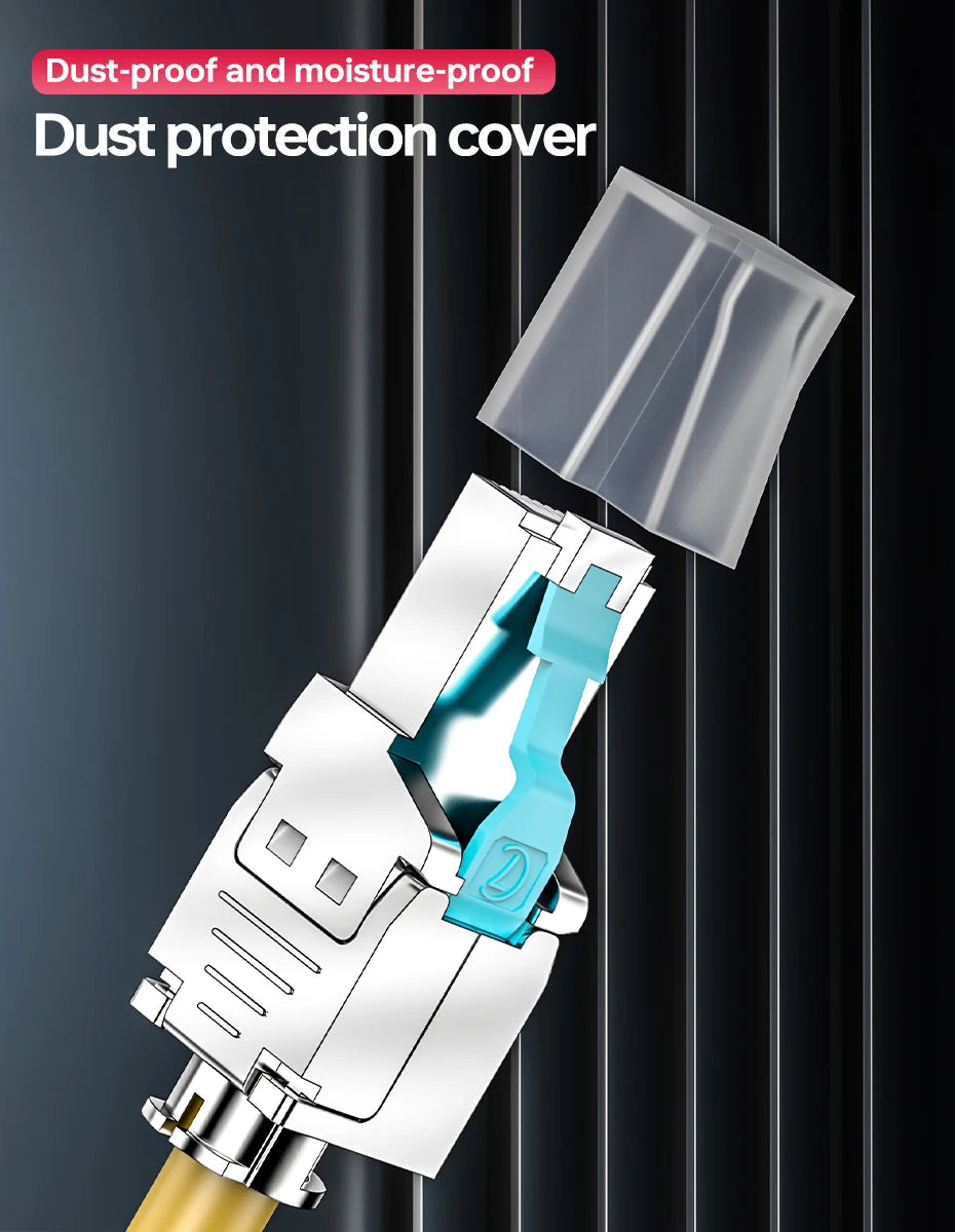 Cncob Tool-Less Connector ,Cat7 Ten-gigabit transmission Ethernet Network Termination Tool-free RJ45 connector PLug