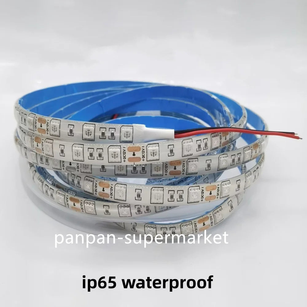 LED Strip Light 600nm True Orange SMD 5050 3528 Strip Ribbon Diode Tape Rope Lights 1m/5m 12V Flexible Strip String Lamp