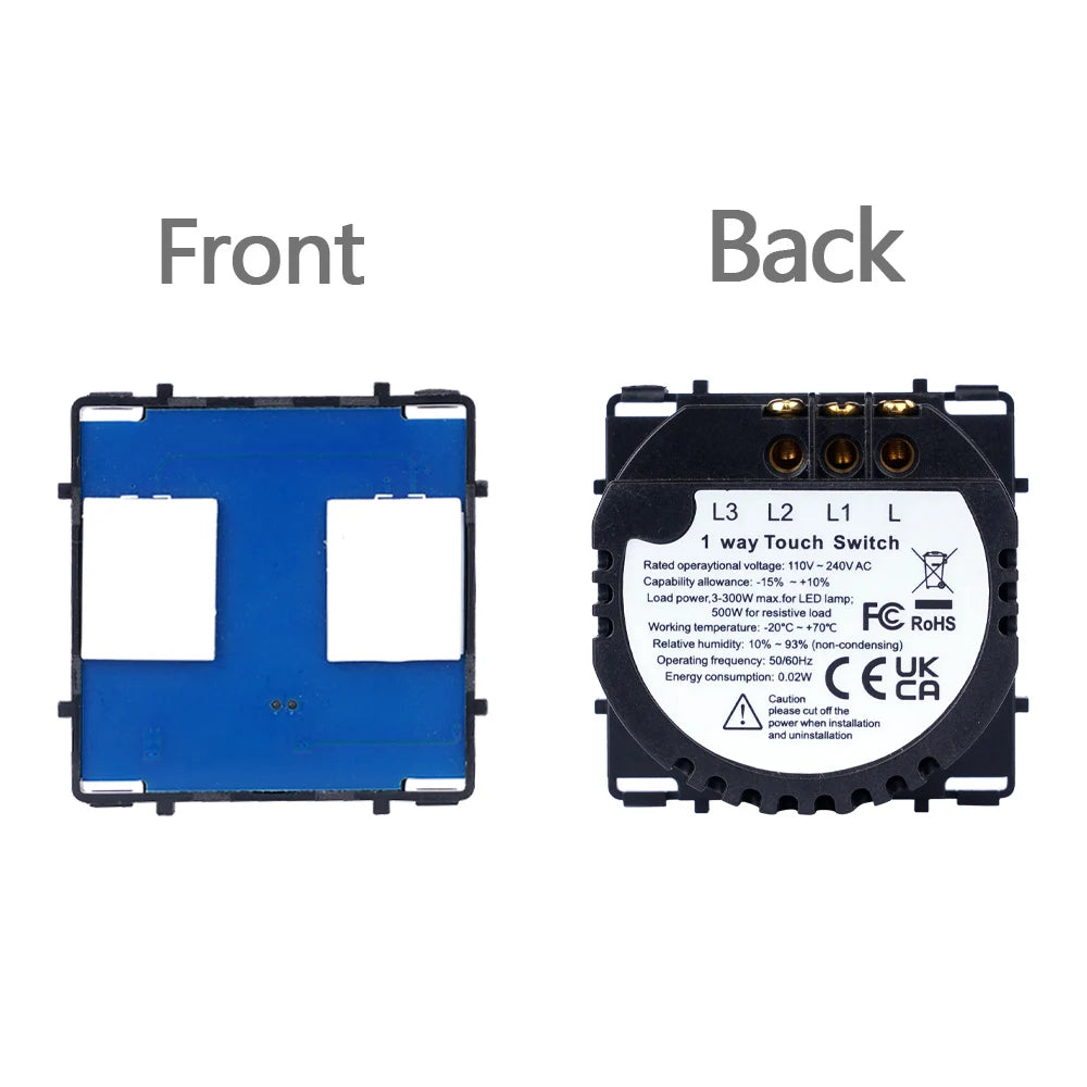 TAWOIA 1/2/3Gang Wall Touch Switch 1/2/3Way Function Base Stair Switches Spare Parts Sensor 157Glass Panel DIY Free Combination