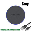 Ultra-Thin Fast Wireless Charger Pad for Samsung Galaxy S25  iPhone 17 16 15 14 13 Pro Max Wireless Induction Charging Station