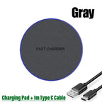 Ultra-Thin Fast Wireless Charger Pad for Samsung Galaxy S25  iPhone 17 16 15 14 13 Pro Max Wireless Induction Charging Station