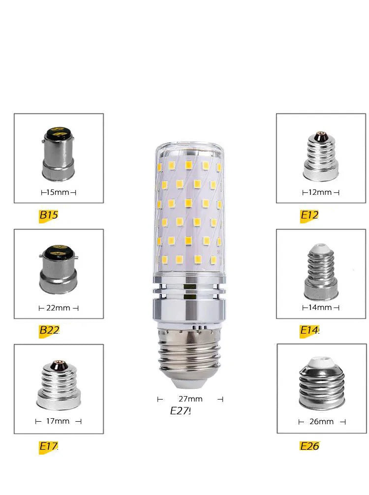 E27 B15 B22 E17 12W 16W 25W 40W LED Corn Light Bulb SMD2835 LED Bulb 110V-220V LEDs Candle Light Spotlight