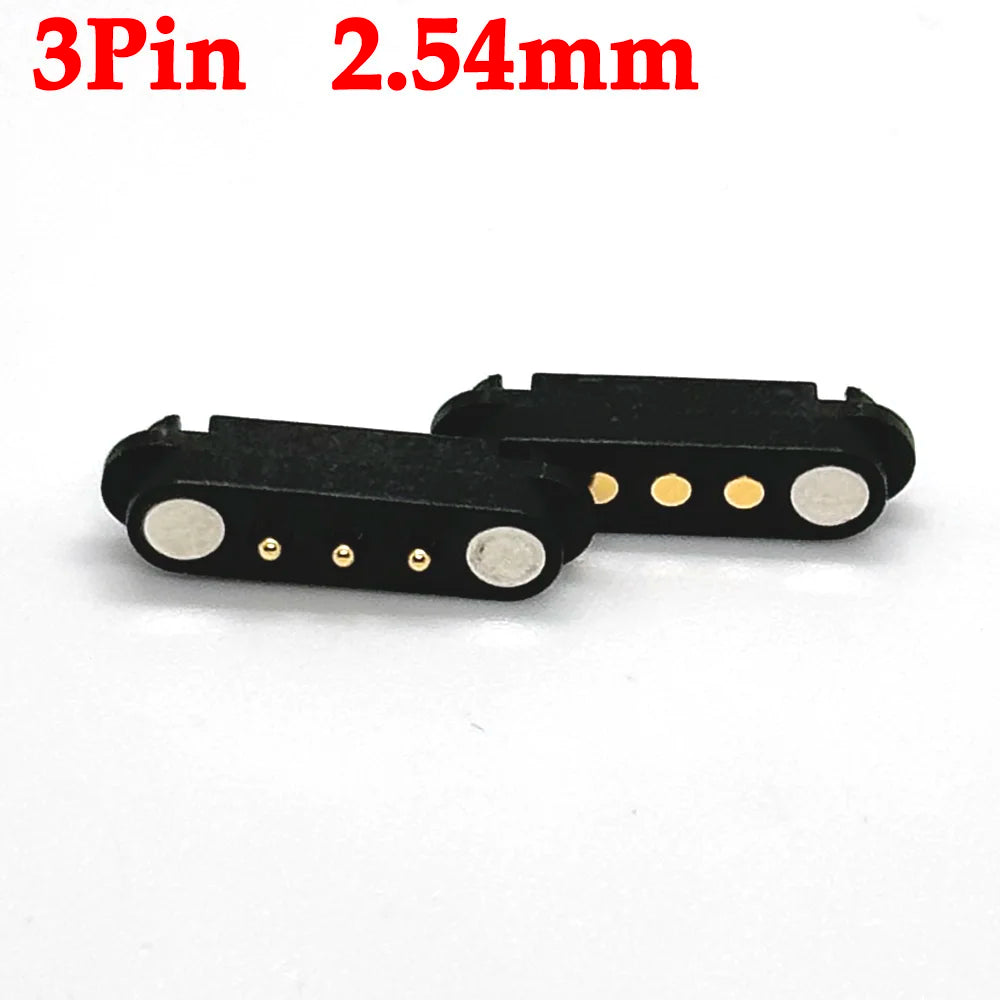 1sets 2A 2Pin DC Magnetic Pogo Pin Connector 2 Pin Pogopin Male Female Spring Loaded DC Power Socket Pitch 2.80mm