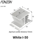 1 Pcs 10A-40A New Type Single-Phase Solid State Relay SSR Aluminum Fin Heat Sink Suitable For SSR-10DA/25DA/40DA
