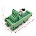 Din Rail Mounting RJ45 Female To Screw Terminal Block RJ45 45 Degree Breakout Board