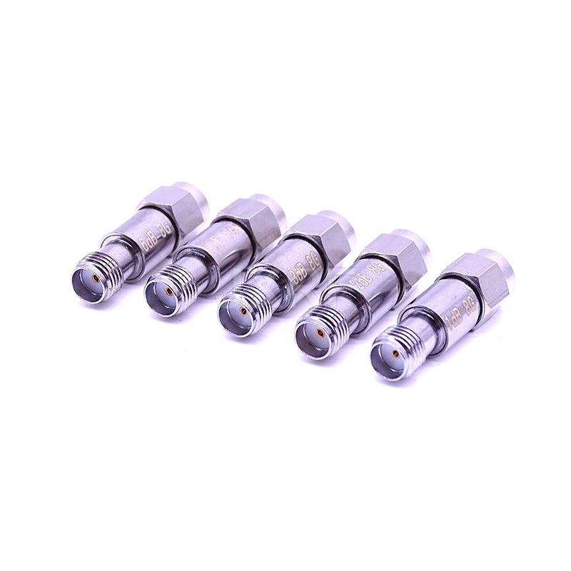JX SMA Attenuators 2W DC-8GHz Coaxial Fixed Attenuators 1dBi 3dBi 5dBi 10dBi 20dBi 30dBi 50dBi 60dBi Frequency SMA Connectors