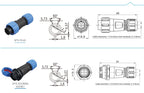 SP13 Aviation Waterproof Connector IP68 Docking Electrical Cable Wire Male Female Plug Socket Welding Type Industrial Connector