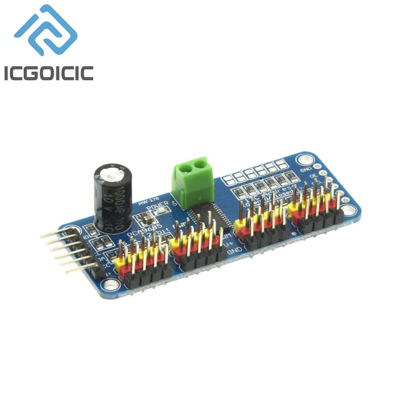 1-10PCS PCA9685 Robot Controller IIC Interface 16 Channel 12-Bit PWM Servo Motor Driver Board for Arduino Robot/ Raspberry Pi