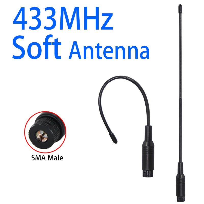 400-450MHz Antenna Signal Amplifier N7MC 433MHz LORA Gateway SMA Connector Head Soft Whip Antenna 315MHz Wireless Module Antenna