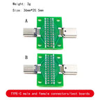 TYPE-C Male and Female Header Test Board Double-Sided Positive and Negative Insertion Row Pin 24P Male to Female USB3.1 Adapter