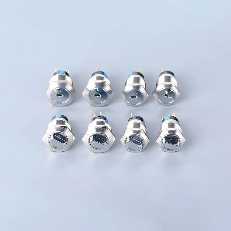 16/19/22mm metal Key rotary push button 2/3 position latching knob Switch Press Button rotary Rotate LED light rotation IP65