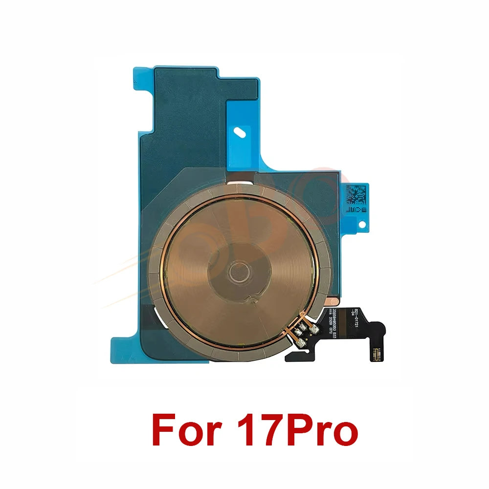 Wireless Charging Coil Sticker With Flash Light Flex Cable For iPhone 17 Air Pro Max Promax Wireless Charger Replacement (1PC)