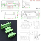 1/3/5 Set WF2EDG Pitch 3.81mm 2P/3P/4P/5P/6P/8P/9P/10P/12P/16P/24P Pluggable Terminal Block Connector 15EDGWC 3.81mm Pitch